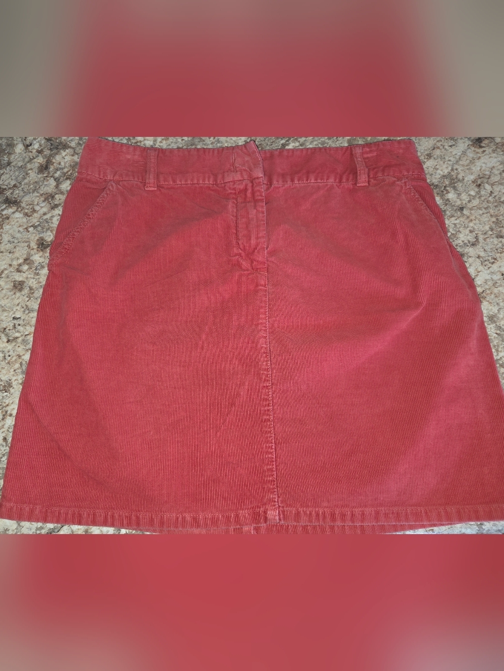 J Crew Salmon Corduroy Mini Size 10 ❤️